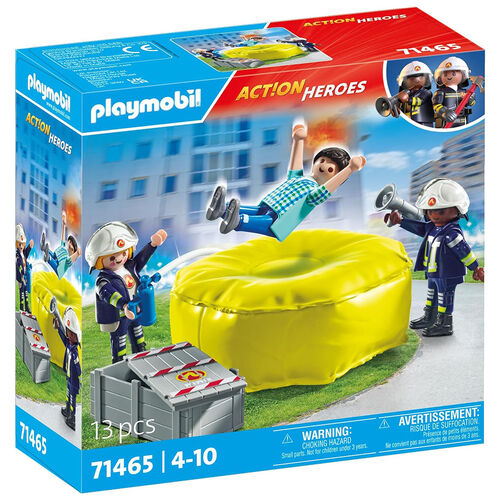 PLAYMOBIL - BOMBEROS CON COLCHONETA