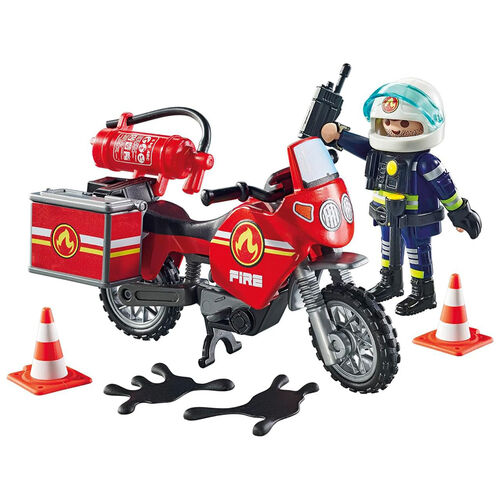 PLAYMOBIL - MOTO DE BOMBEROS