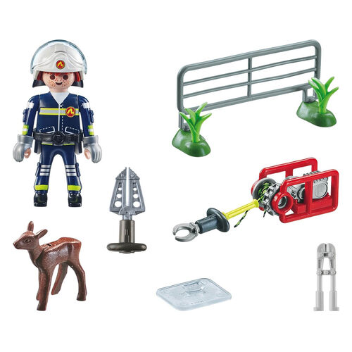 PLAYMOBIL - MISIN BOMBEROS: RESCATE DE ANIMAL