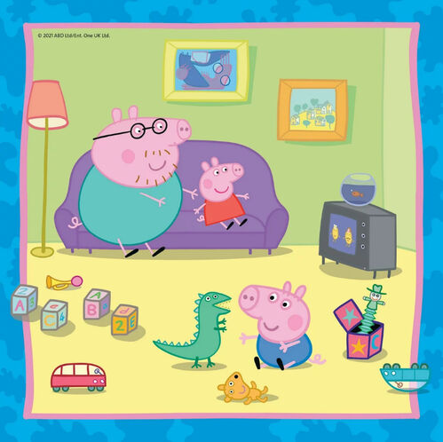 RAVENSBURGER PUZLE LA FAMILIA Y LOS AMIGOS DE PEPPA PIG 3 X 49 PIEZAS