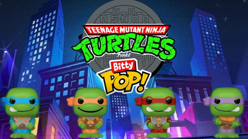 FUNKO BITTY POP! LAS TORTUGAS NINJA - LEONARDO, MICHELANGELO, APRIL ONEIL Y ?