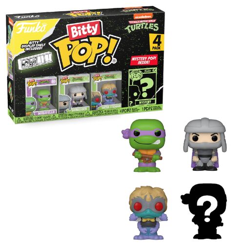 FUNKO BITTY POP! LAS TORTUGAS NINJA - DONATELLO, SHREDDER, BAXTER STOCKMAN & ?