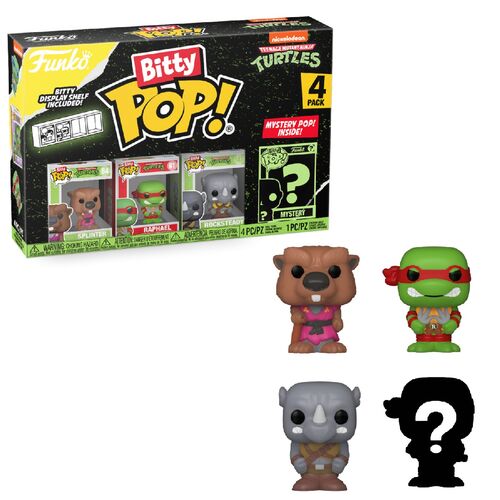 FUNKO POP! LAS TORTUGAS NINJA - RAPHAEL, SPLINTER, ROCKSTEADY Y ?