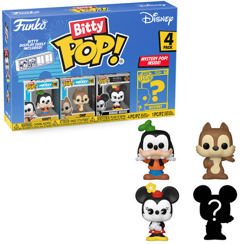 FUNKO BITTY POP! MICKEY Y SUS AMIGOS - GOOFY, CHIP, MINNIE Y ?