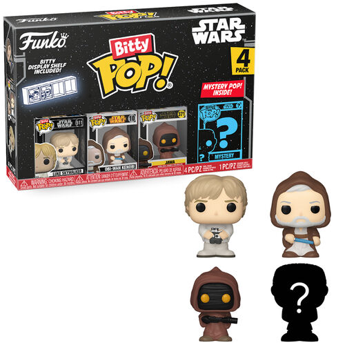 FUNKO BITTY POP! STAR WARS - LUKE, OBI-WAN, JAWA Y ?