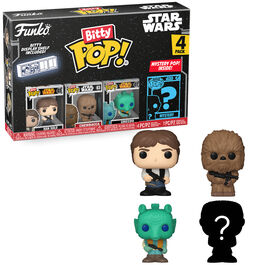 FUNKO BITTY POP! STAR WARS - HAN SOLO, CHEWBACCA, GREEDO Y ¿?