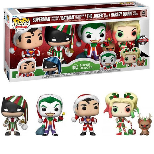 FUNKO POP! DC HOLIDAY - PACK DE 4 EXCLUSIVO