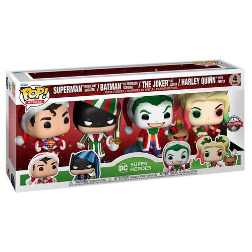 FUNKO POP! DC HOLIDAY - PACK DE 4 EXCLUSIVO