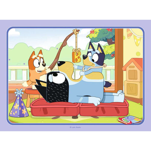 RAVENSBURGER 4 PUZLES PROGRESIVOS BLUEY 12/16/20/24 PIEZAS