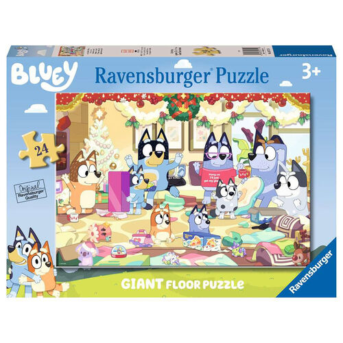 RAVENSBURGER PUZLE GIGANTE DE NAVIDAD CON BLUEY 24 PIEZAS