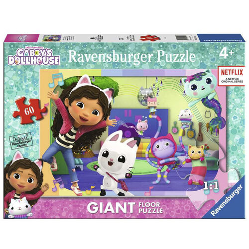 RAVENSBURGER PUZLE GIGANTE DE MSICA EN LA CASA DE MUECAS DE GABBY 60 PIEZAS