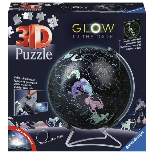 RAVENSBURGER PUZLE 3D GLOBO TERRQUEO DE ESTRELLAS QUE BRILLA 180 PIEZAS