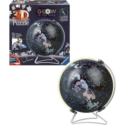 RAVENSBURGER PUZLE 3D GLOBO TERRQUEO DE ESTRELLAS QUE BRILLA 180 PIEZAS