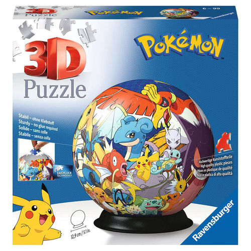 RAVENSBURGER PUZLE 3D POKEMON POKEBALL 72 PIEZAS