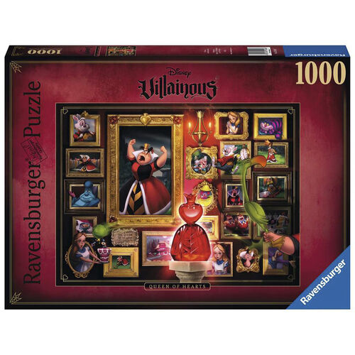 RAVENSBURGER PUZLE VILLANOS DE DISNEY - REINA DE CORAZONES 1000 PIEZAS