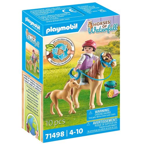 PLAYMOBIL - NIA CON PONI Y POTRO