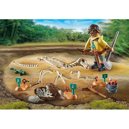 PLAYMOBIL DINOS - EXCAVACIN ARQUEOLGICA CON ESQUELETO DE DINOSAURIO