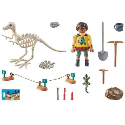 PLAYMOBIL DINOS - EXCAVACIN ARQUEOLGICA CON ESQUELETO DE DINOSAURIO