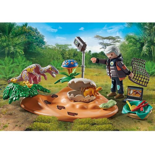 PLAYMOBIL DINOS - NIDO DE ESTEGOSAURIO CON LADRN DE HUEVOS