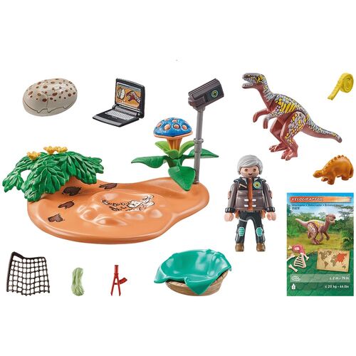 PLAYMOBIL DINOS - NIDO DE ESTEGOSAURIO CON LADRN DE HUEVOS