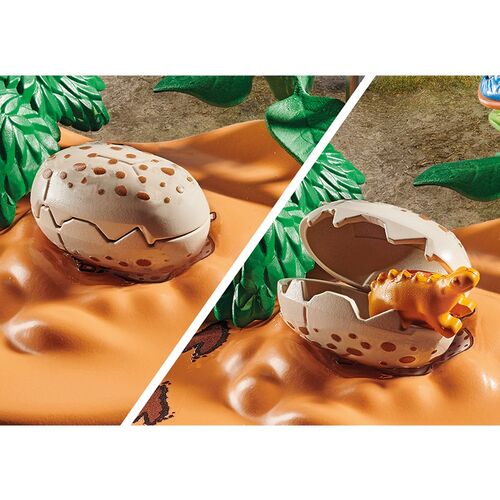 PLAYMOBIL DINOS - NIDO DE ESTEGOSAURIO CON LADRN DE HUEVOS