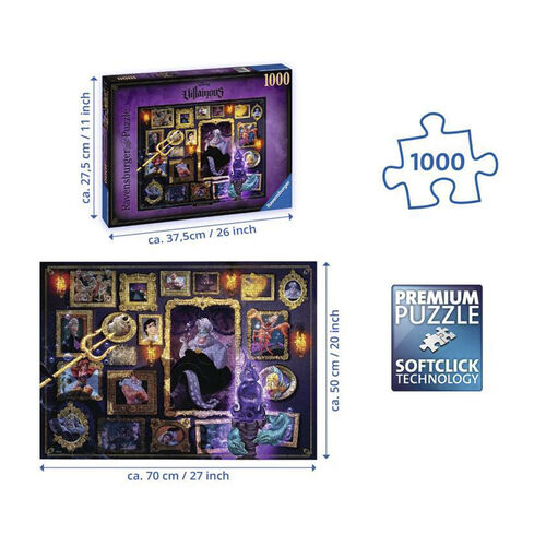 RAVENSBURGER PUZLE VILLANOS DE DISNEY - RSULA 1000 PIEZAS