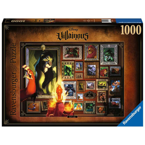 RAVENSBURGER PUZLE VILLANOS DE DISNEY - SCAR 1000 PIEZAS