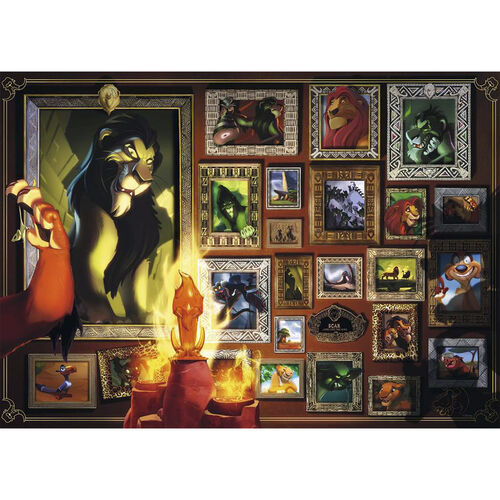 RAVENSBURGER PUZLE VILLANOS DE DISNEY - SCAR 1000 PIEZAS