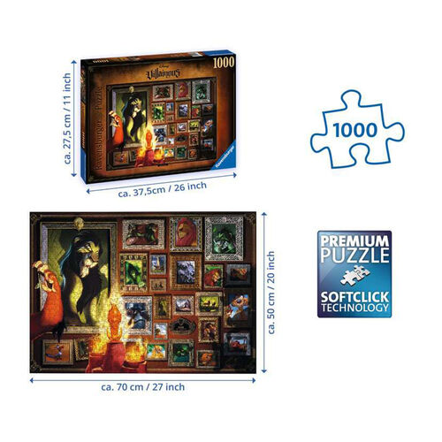 RAVENSBURGER PUZLE VILLANOS DE DISNEY - SCAR 1000 PIEZAS