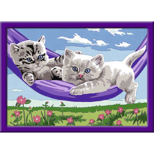 RAVENSBURGER CREART KIT PINTURA GATITOS SOBRE LA HAMANCA