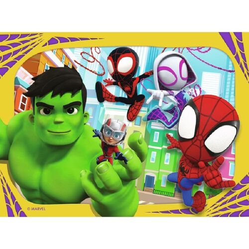 RAVENSBURGER 4 PUZLES PROGRESIVOS SPIDEY Y SU SUPEREQUIPO 12/16/20/24 PIEZAS