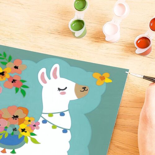 RAVENSBURGER CREART KIT PINTURA LLAMA CON FLORES