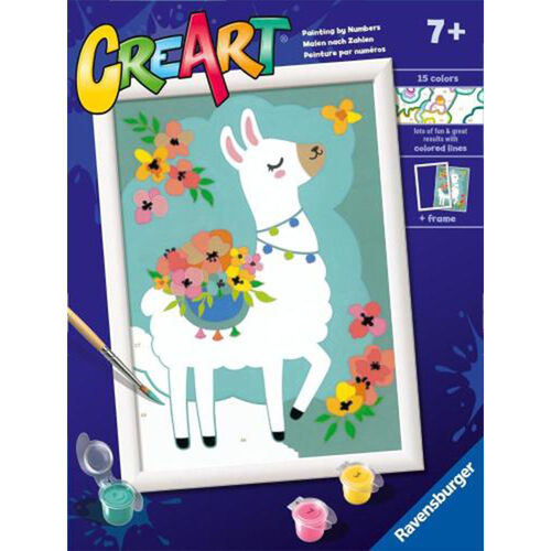 RAVENSBURGER CREART KIT PINTURA LLAMA CON FLORES