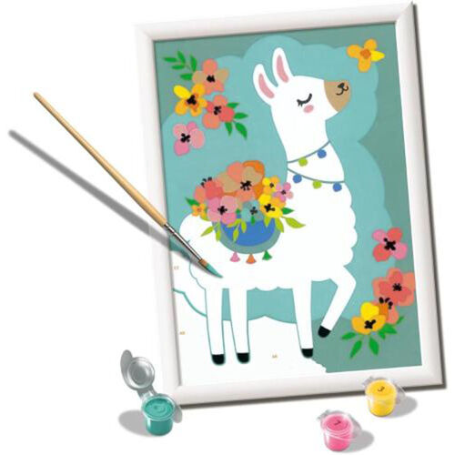 RAVENSBURGER CREART KIT PINTURA LLAMA CON FLORES