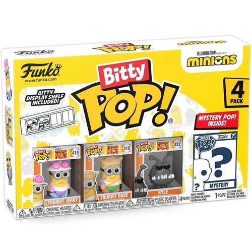 FUNKO BITTY POP! MINIONS - TOURIST JERRY, TOURIST DAVE, KYLE AND ?