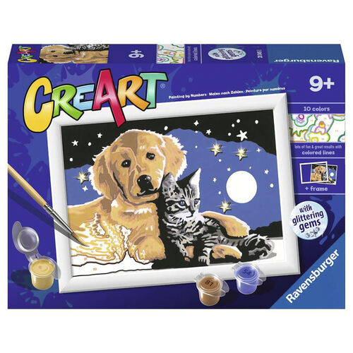 RAVENSBURGER CREART - KIT PINTURA MASCOTAS BAJO CIELO ESTRELLADO