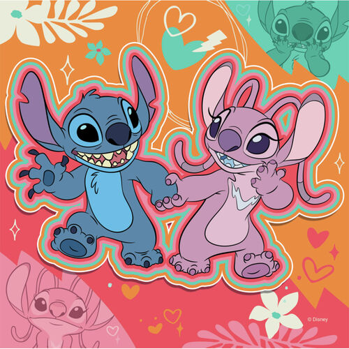 RAVENSBURGER - PUZLE DISNEY STITCH 3X49 PIEZAS