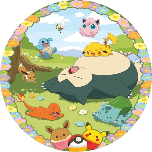 RAVENSBURGER - PUZLE CIRCULAR POKEMON EN PRIMAVERA 500 PIEZAS + PSTER