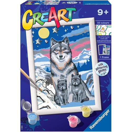 RAVENSBURGER - CREART KIT PINTURA FAMILIA DE LOBOS