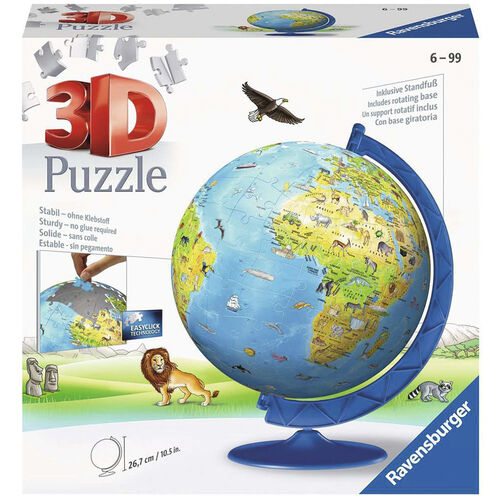 RAVENSBURGER PUZLE 3D GLOBO TERRQUEO 180 PIEZAS