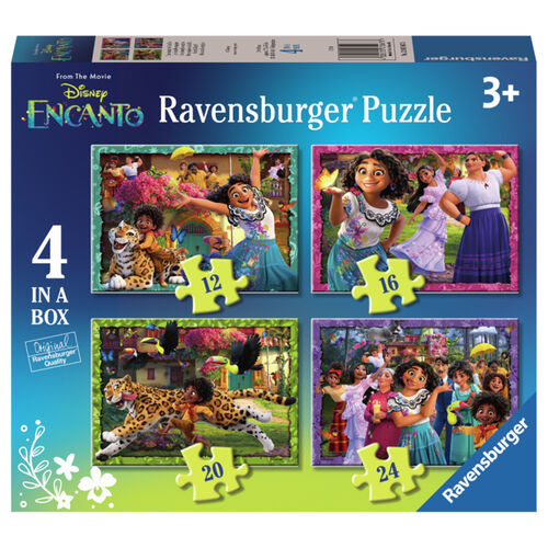 RAVENSBURGER 4 PUZLES PROGRESIVOS DE DISNEY ENCANTO 12/16/20/24 PIEZAS