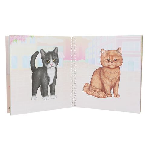 TOP MODEL CUADERNO DE PEGATINAS DRESS ME KITTY