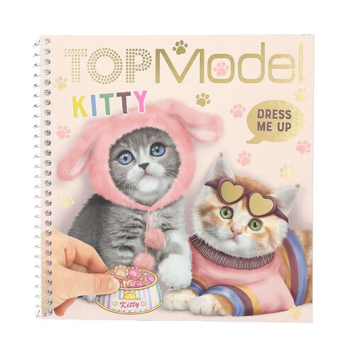 TOP MODEL CUADERNO DE PEGATINAS DRESS ME KITTY