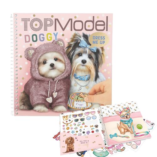 TOP MODEL -  CUADERNO DE PEGATINAS DRESS ME DOGGY