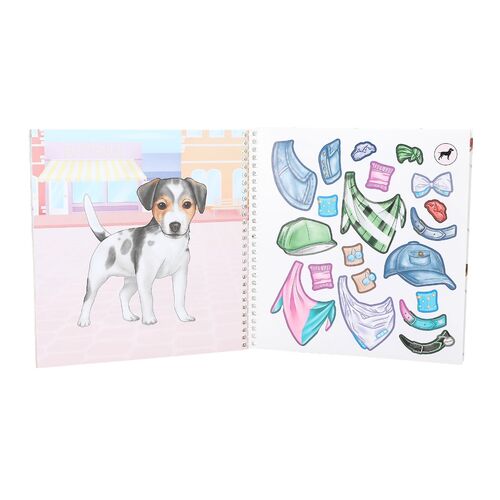 TOP MODEL -  CUADERNO DE PEGATINAS DRESS ME DOGGY