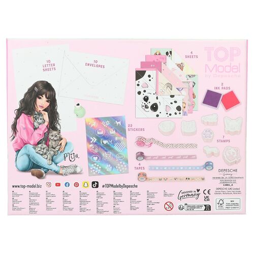 TOP MODEL SET DE CARTAS LOVE KITTY AND DOGGY