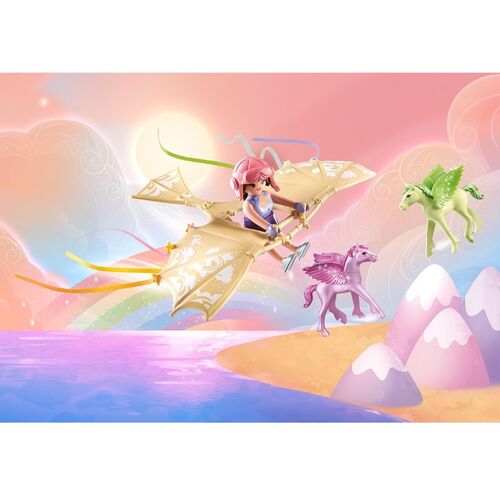 PLAYMOBIL PRINCESS MAGIC - PASEO CON POTROS PEGASO EN LAS NUBES