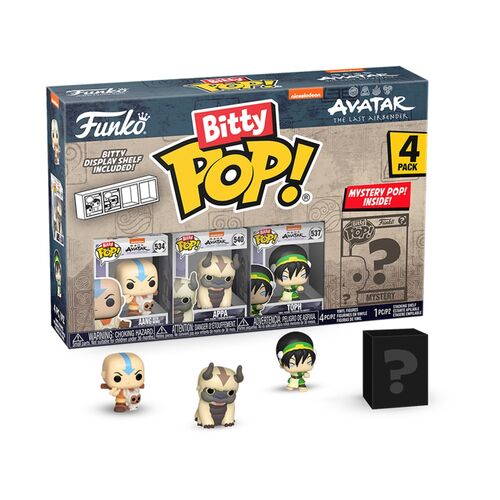 FUNKO BITTY POP! AVATAR: LA LEYENDA DE AANG- AANG CON MOMO, APPA, TOPH, Y ?