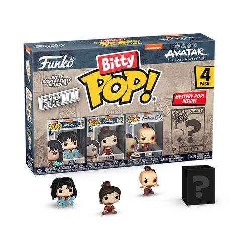 FUNKO BITTY POP! AVATAR: LA LEYENDA DE AANG- AZULA CON RAYOS, TY LEE, ZUKO CON DAGAS DE FUEGO Y ?