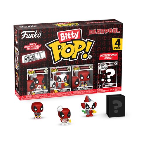 FUNKO BITTY POP! DEADPOOL - DEADPOOL PARRILLERO, DEADPOOL PAYASO, DEADPOOL EN BATA Y ?